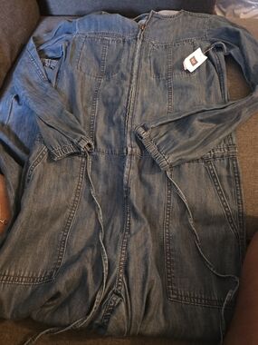 GAP Washed Blue Denim Jumpsuit Romper